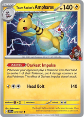 Team Rocket's Ampharos - 074/182 - Uncommon - Reverse Holo